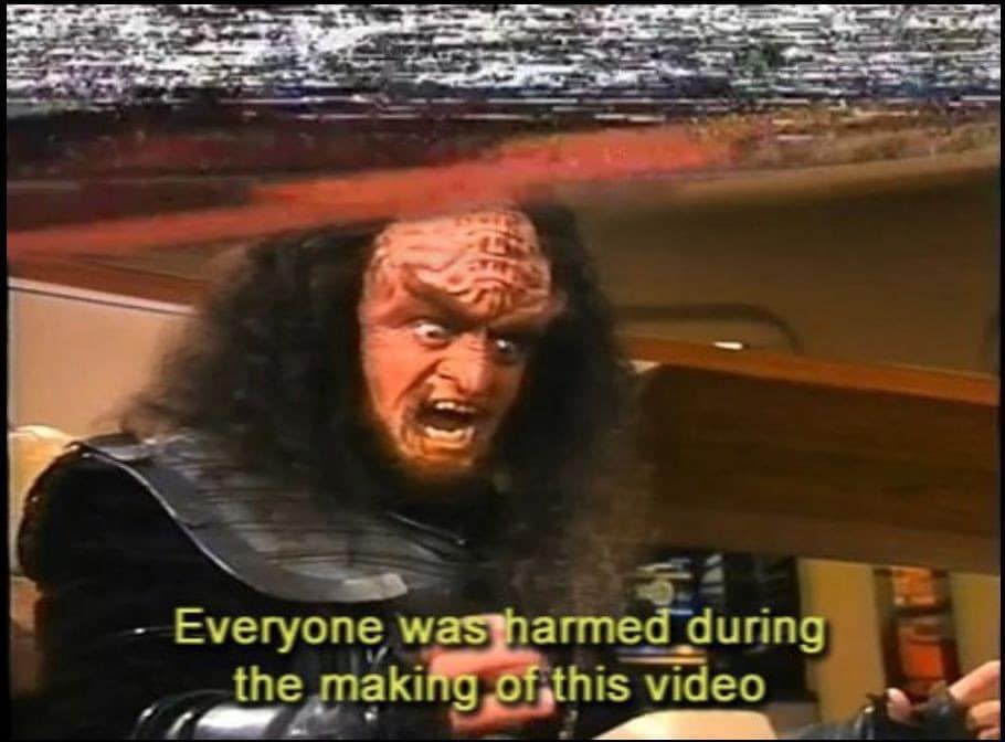 This meme features a screenshot of a character from the TV show "Star Trek: Deep Space Nine" named Garak, who is known for his witty and sarcastic remarks. In the image, Garak is seen with a shocked expression and his mouth is open, as if he's about to say something. The text overlaid on the image reads: "They killed Kenny. They killed Kenny. They killed Kenny. It's just a TV show!" This is a reference to a classic South Park episode, but it's being applied to the Star Trek character in a humorous and ironic way.